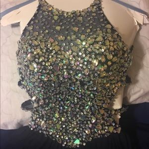 Navy blue prom dress